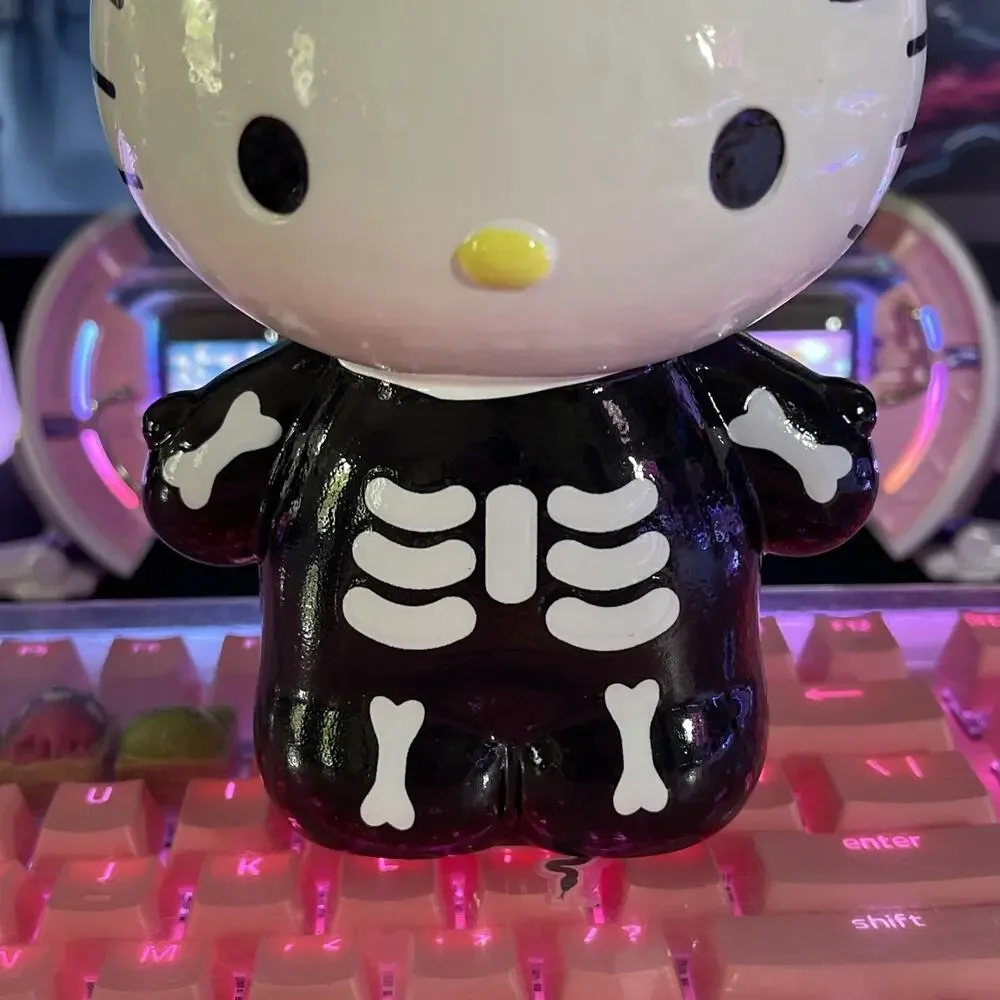 Hello Kitty Soap Pump Lotion Dispenser WhiteBlack 2024 Sanrio Halloween Skeleton